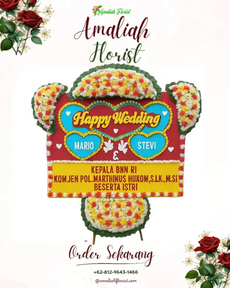 Papan Bunga Pernikahan Sakra